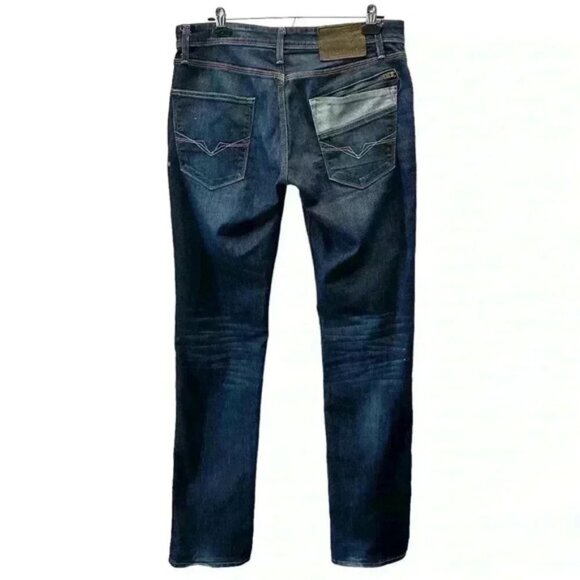 Guess Mens Vermont Slim Straight Leg Jeans Blue Size 31 Waist 34 Inseam - Picture 2 of 15